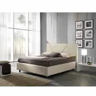 Dubbel bed in kunstleer met doos piek 160x190 / 200 cm Mia Viadurini