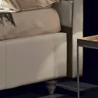 Dubbel bed in kunstleer met opbergvak 160x190 / 200 cm Gin Viadurini