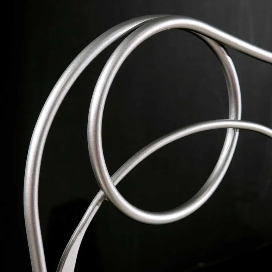 Dubbel bed in ijzer ambachtelijke met kegelvormige benen Zoe Viadurini