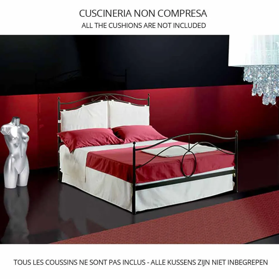 Tweepersoonsbed smeedijzer Cassiopeia Viadurini