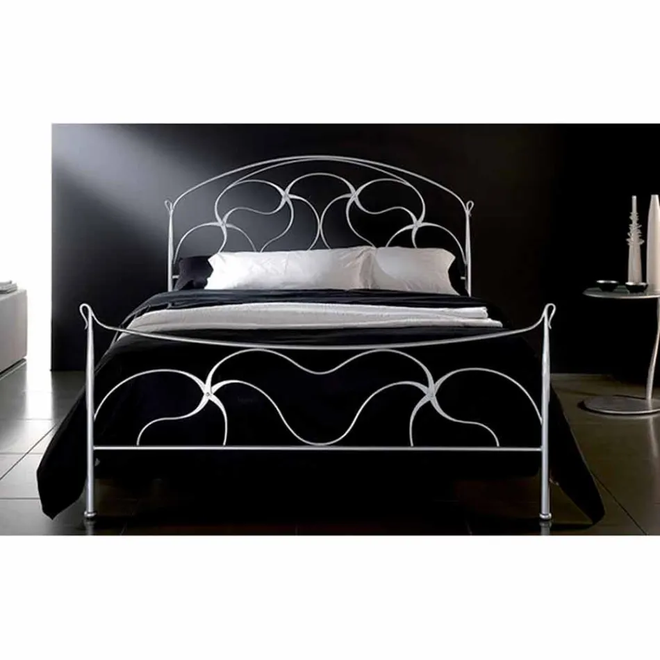 Tweepersoonsbed smeedijzer Swan Viadurini