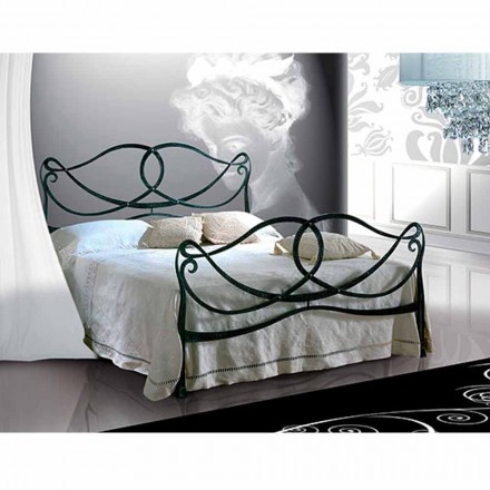 Tweepersoonsbed smeedijzer Orchid Viadurini