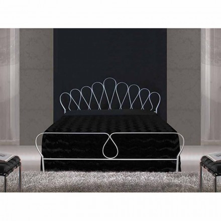 Tweepersoonsbed smeedijzer Sextant Viadurini