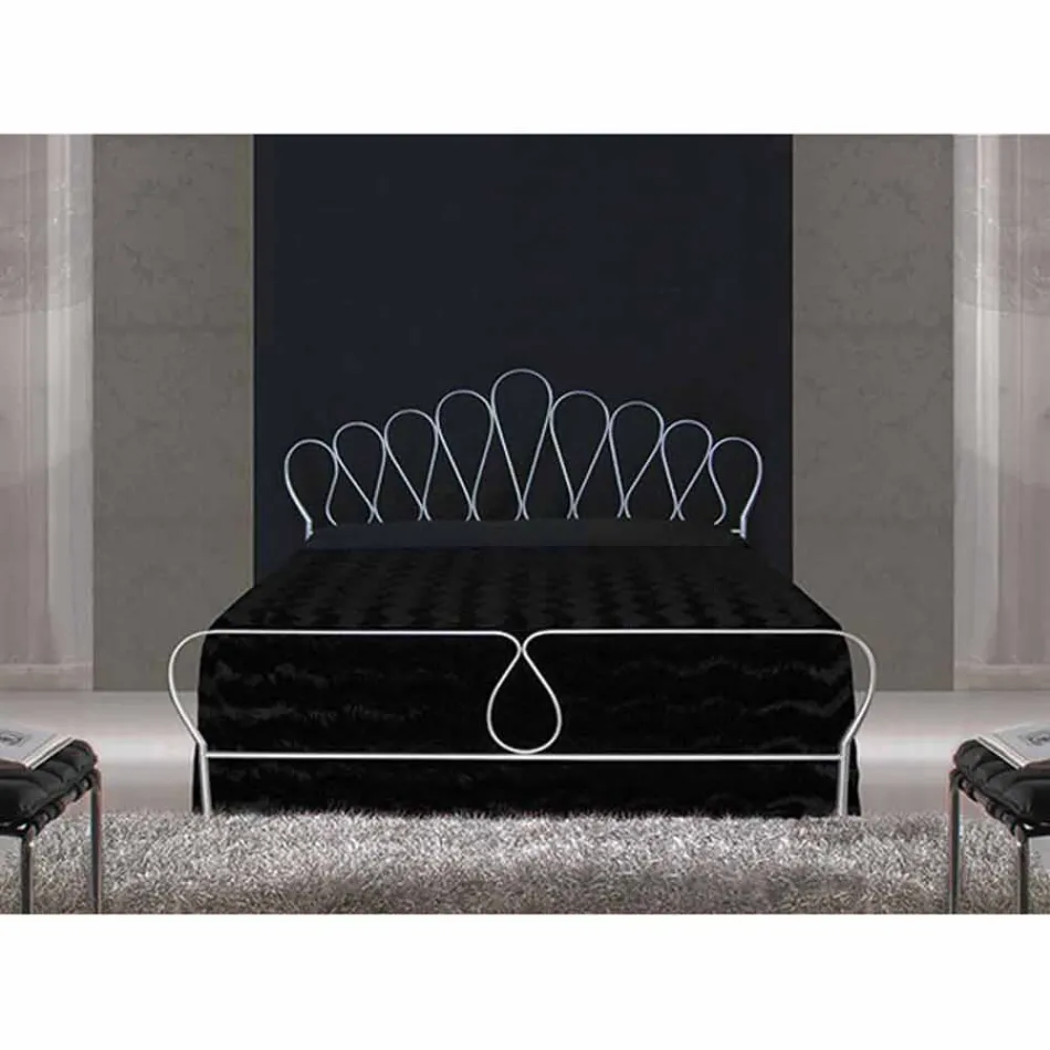 Tweepersoonsbed smeedijzer Sextant Viadurini