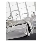 IJzeren tweepersoonsbed met bijpassend voeteinde Made in Italy - Laser Viadurini