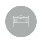 IJzeren tweepersoonsbed met optioneel voeteinde Made in Italy - Lampo Viadurini