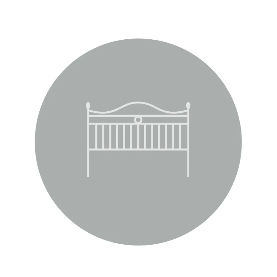 IJzeren tweepersoonsbed met optioneel voeteinde Made in Italy - Lampo Viadurini