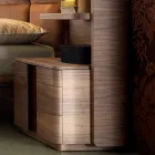 Grilli York maakte Italië massief houten gestoffeerd tweepersoonsbed Viadurini