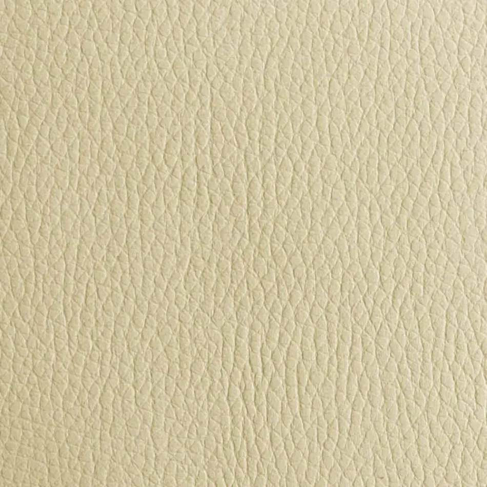 Tweepersoonsbed in kunstleer met houten poten Made in Italy - Perzio Viadurini