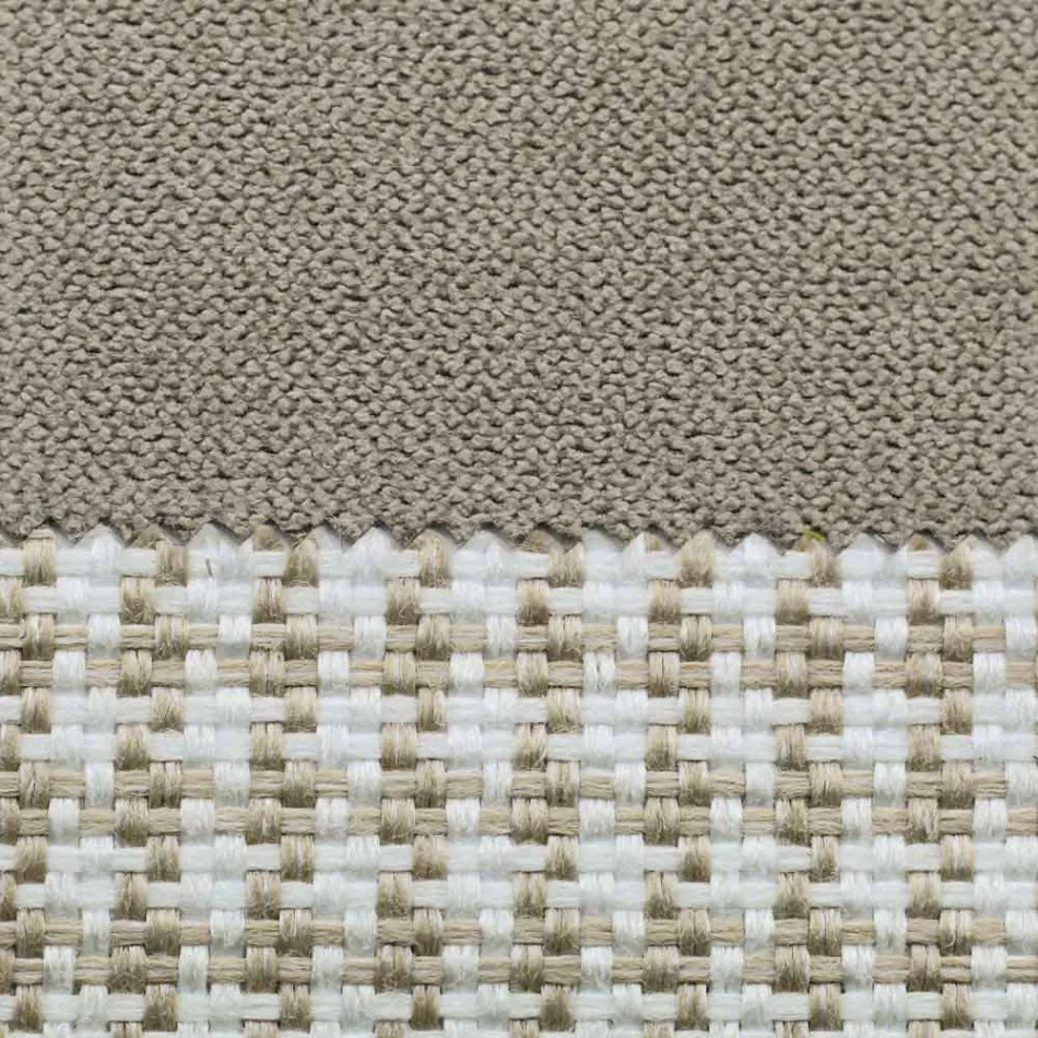 Tweepersoonsbed in stof met metalen poten Made in Italy - Glorio Viadurini