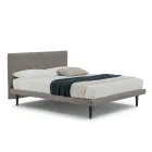 Modern design tweepersoonsbed, met dunne voet, Gaya New van Bolzan Viadurini