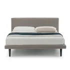 Modern design tweepersoonsbed, met dunne voet, Gaya New van Bolzan Viadurini