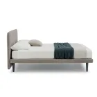 Modern design tweepersoonsbed, met dunne voet, Gaya New van Bolzan Viadurini