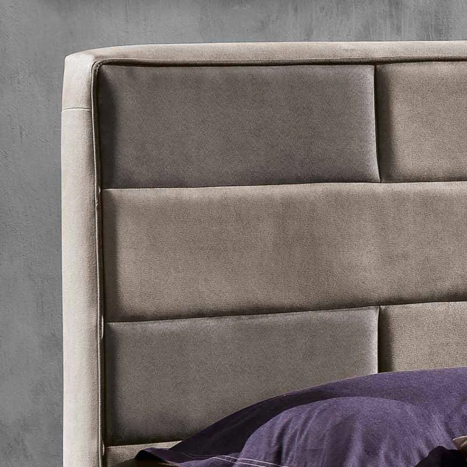 Hedendaagse bed met caisson 160x190 / 200 cm Gin Viadurini