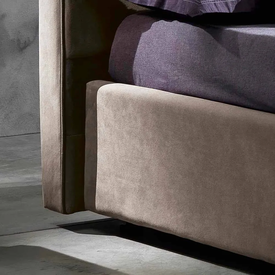 Hedendaagse bed met caisson 160x190 / 200 cm Gin Viadurini