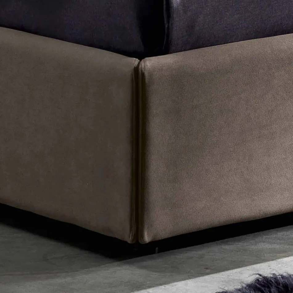 Hedendaagse bed met caisson 160x190 / 200 cm Gin Viadurini