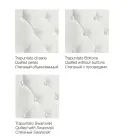 Modern tweepersoonsbed met box en gewatteerd hoofdeinde - Londen Viadurini