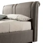 Modern tweepersoonsbed met vuurvaste leren box - Ania Viadurini