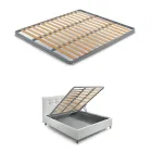 Modern tweepersoonsbed met vuurvaste leren box - Ania Viadurini