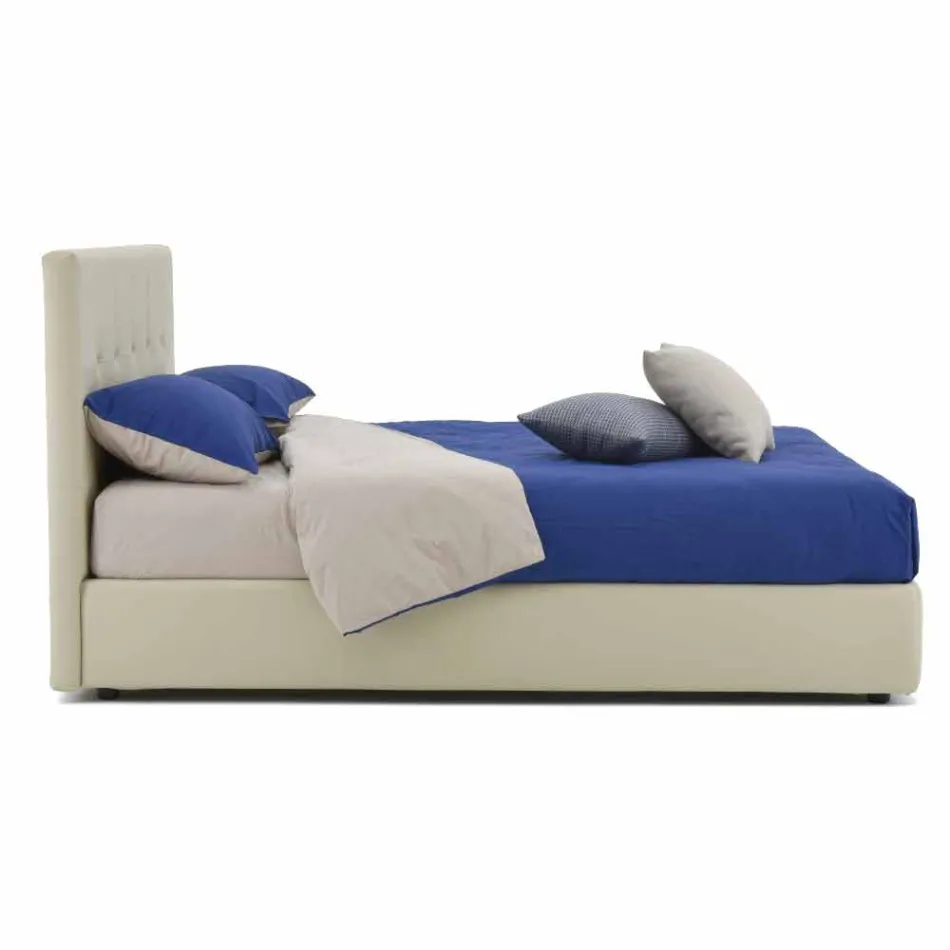 Modern tweepersoonsbed met polypropyleen voeten Made in Italy - Patos Viadurini
