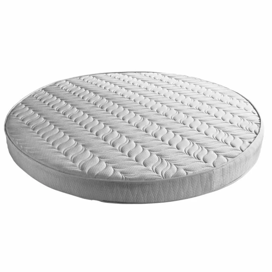 Luxe rond modern tweepersoonsbed in kunstleer gemaakt in Italië - droom Viadurini