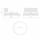 Luxe rond modern tweepersoonsbed in kunstleer gemaakt in Italië - droom Viadurini