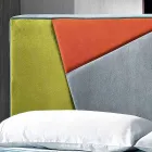 Hedendaagse gestoffeerde tweepersoonsbed met doos piek 160x190 / 200cm Mia Viadurini