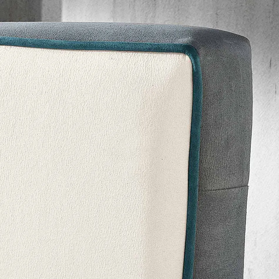 Hedendaagse gestoffeerde tweepersoonsbed met doos piek 160x190 / 200cm Mia Viadurini