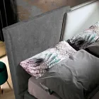 Modern gestoffeerd tweepersoonsbed met gewatteerd of glad ontwerp - Aftamo Viadurini