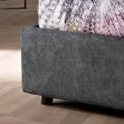 Modern gestoffeerd tweepersoonsbed met gewatteerd of glad ontwerp - Aftamo Viadurini