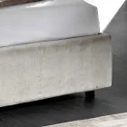 Modern gestoffeerd tweepersoonsbed met gewatteerd of glad ontwerp - Aftamo Viadurini