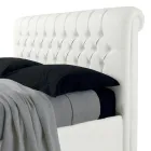 Modern tweepersoonsbed van kunstleer met opbergruimte - Ozzano Viadurini