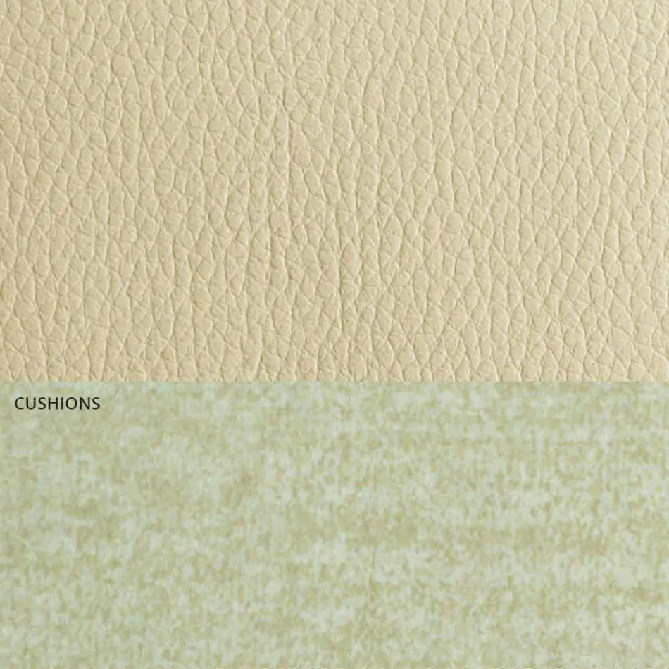 Modern tweepersoonsbed in kunstleer en stof Made in Italy - Zeldo Viadurini