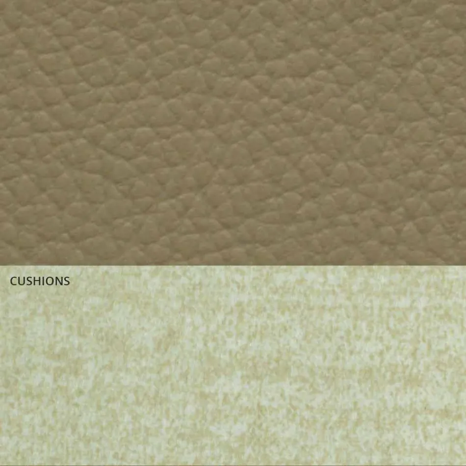 Modern tweepersoonsbed in kunstleer en stof Made in Italy - Zeldo Viadurini