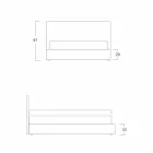 Modern tweepersoonsbed, zonder opslag, Gaya New van Bolzan Viadurini