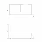 Modern tweepersoonsbed, zonder opslag, Kate door Bolzan Viadurini