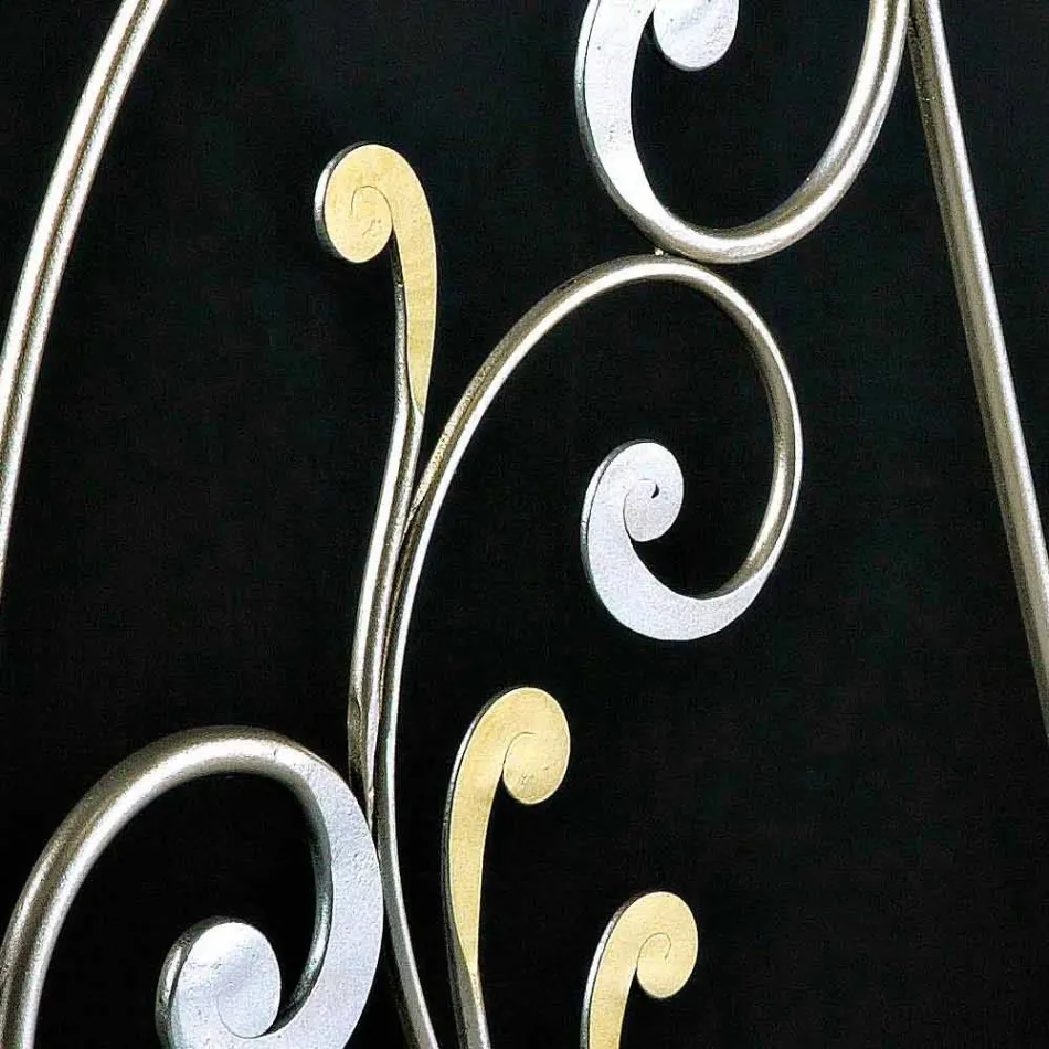 neoklassieke tweepersoonsbed gesmeed ijzeren hand vol Jessica Viadurini