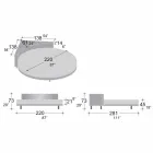 Modern rond tweepersoonsbed met hoekig hoofdeinde Made in Italy - Tima Viadurini