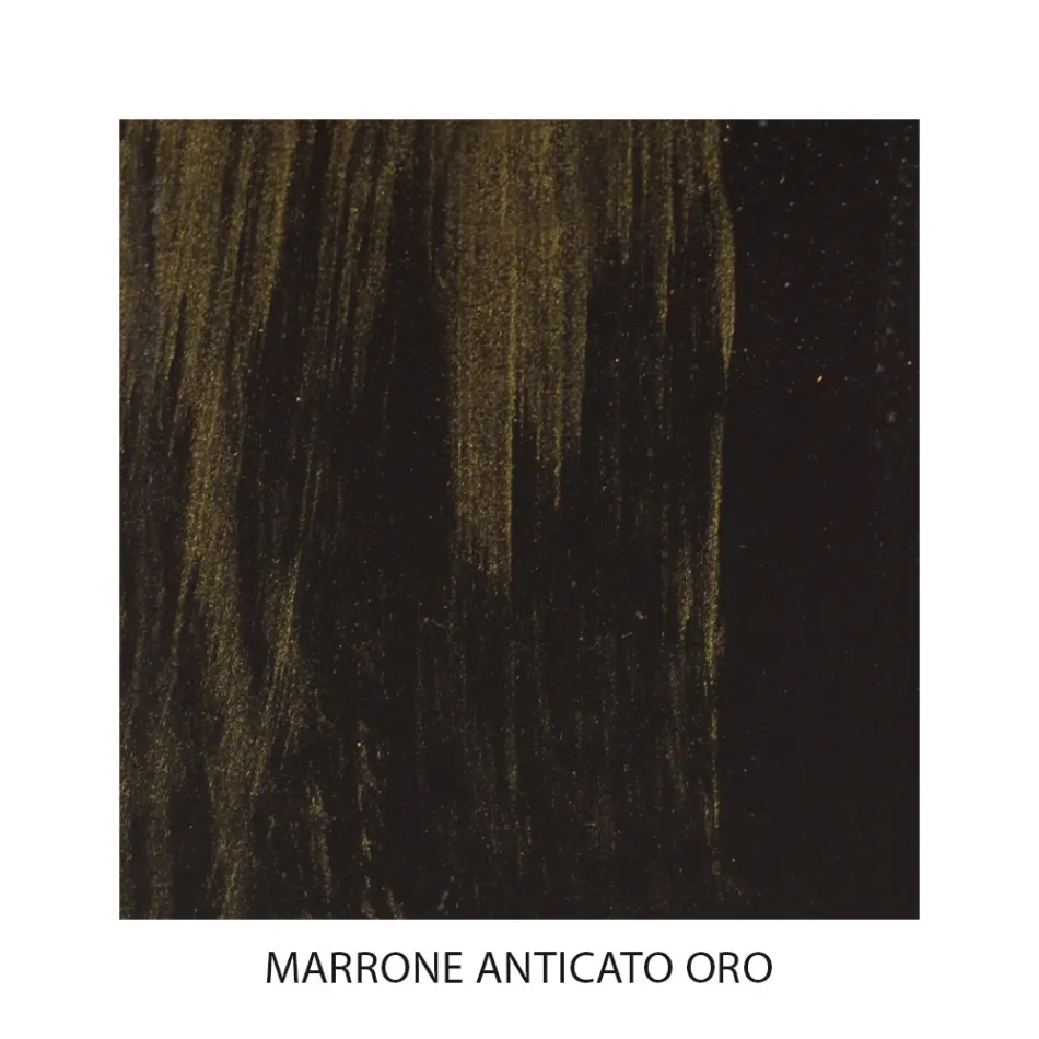 Tweepersoonsbed Buisvormig ijzeren hoofdeinde Antiek Bruin Goud - Maat Viadurini