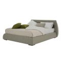 Modern tweepersoonsbed met doos in stof of ecoleer Made in Italy - Minerva