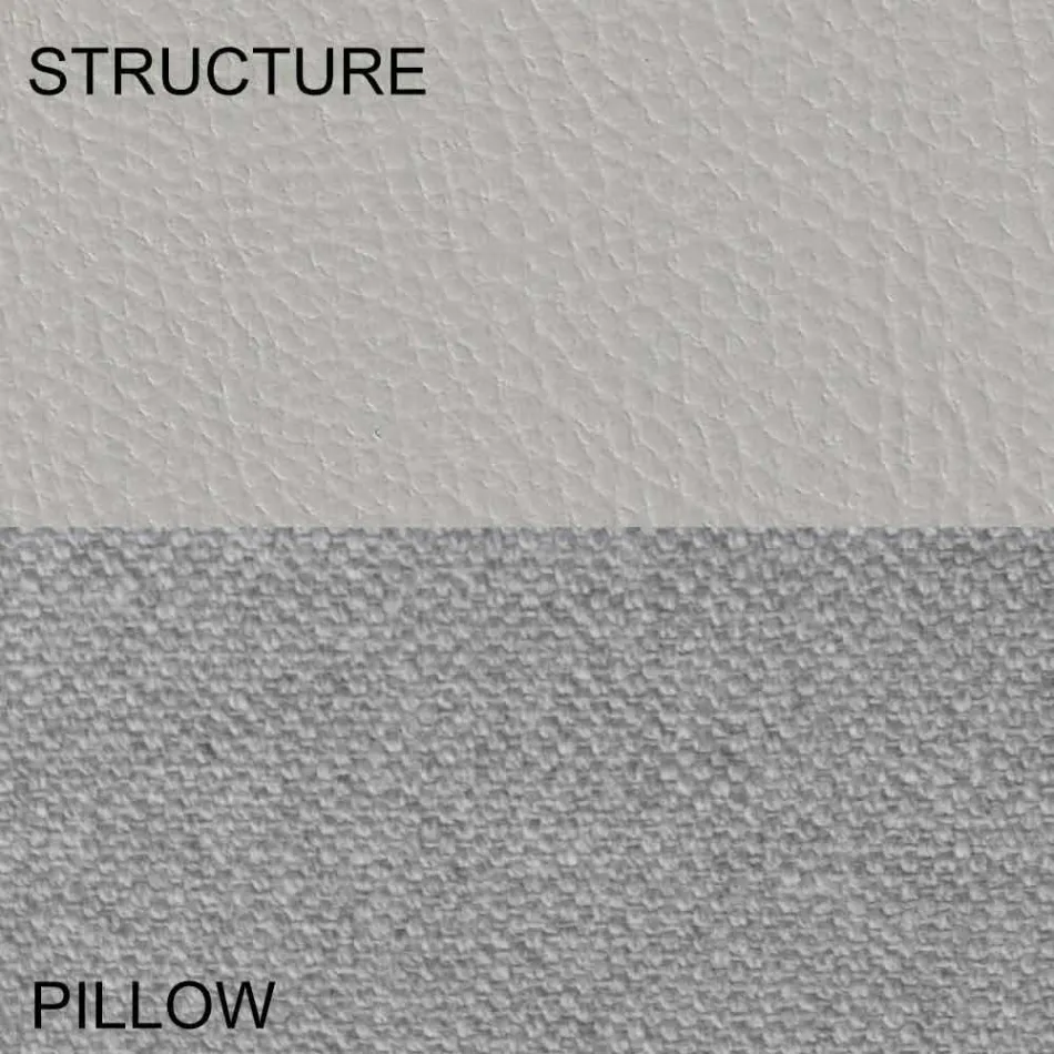 Rond tweepersoonsbed bekleed met design ecoleather Made in Italy - Vesio Viadurini