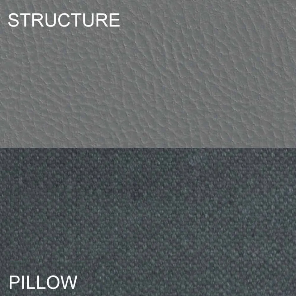 Rond tweepersoonsbed bekleed met design ecoleather Made in Italy - Vesio Viadurini