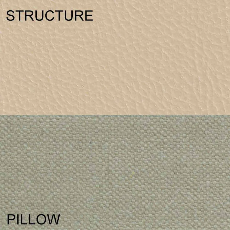 Rond tweepersoonsbed bekleed met design ecoleather Made in Italy - Vesio Viadurini