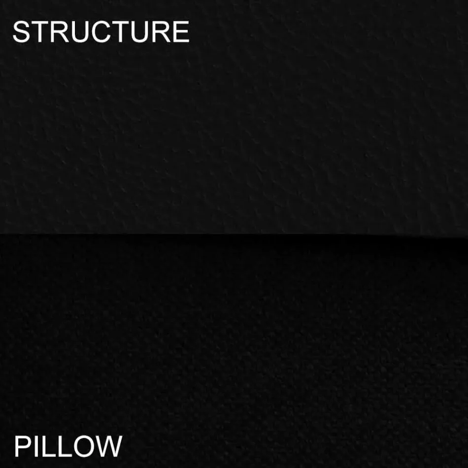 Rond tweepersoonsbed bekleed met design ecoleather Made in Italy - Vesio Viadurini