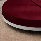 Rond tweepersoonsbed bekleed met design ecoleather Made in Italy - Vesio Viadurini