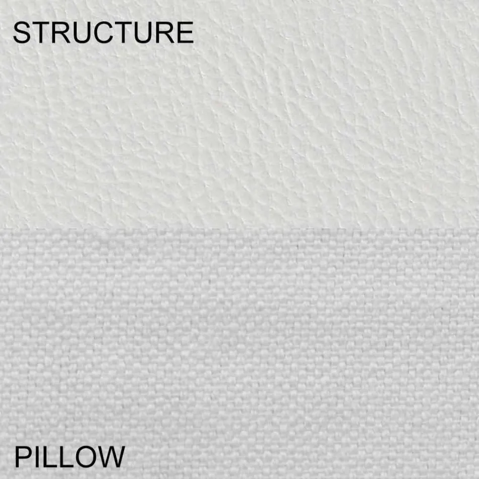 Rond tweepersoonsbed bekleed met design ecoleather Made in Italy - Vesio Viadurini