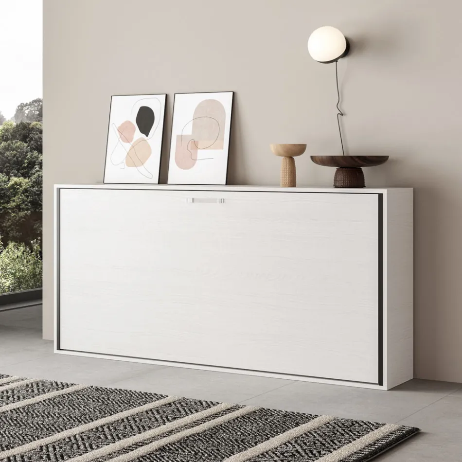 Horizontaal opklapbaar eenpersoonsbed gemaakt in Italië - Samenwerking Viadurini