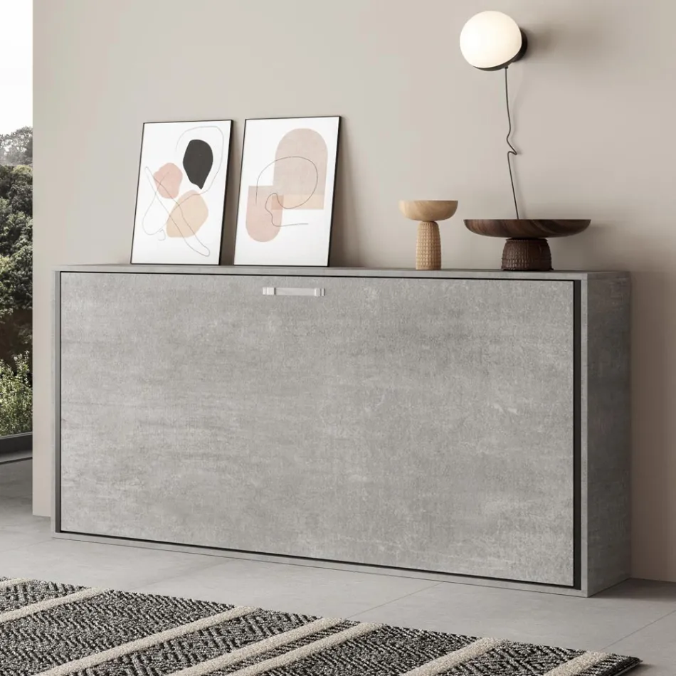 Horizontaal opklapbaar eenpersoonsbed gemaakt in Italië - Samenwerking Viadurini