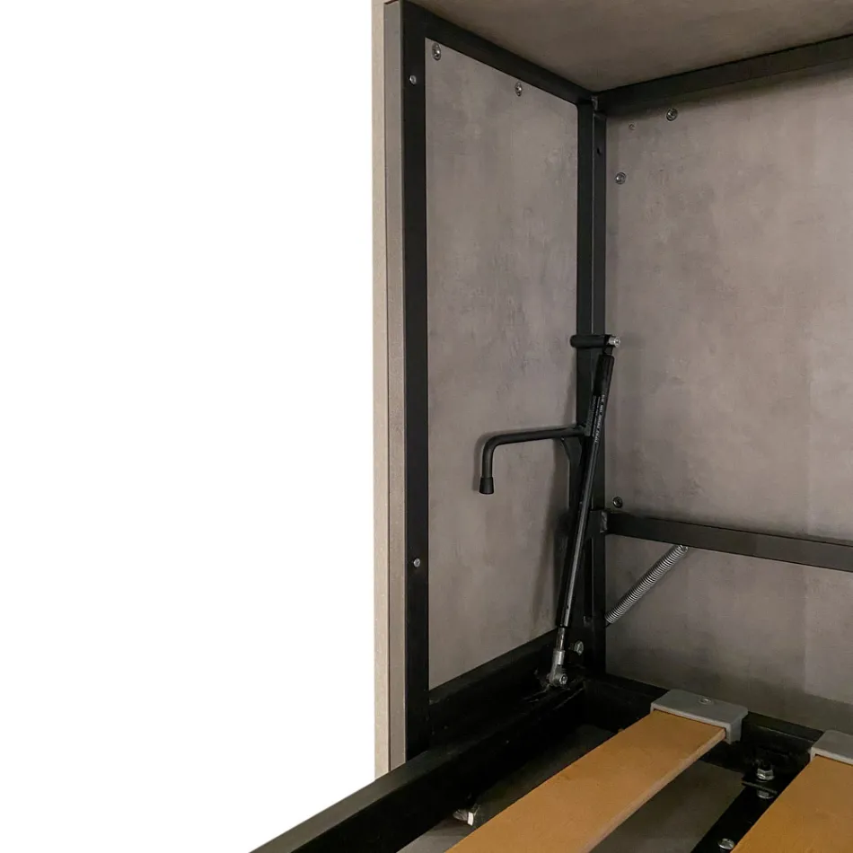 Horizontaal opklapbaar eenpersoonsbed gemaakt in Italië - Samenwerking Viadurini