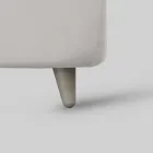 Eenpersoonsbed met gevoerd hoofdeinde en voeten Made in Italy - Aaron Viadurini